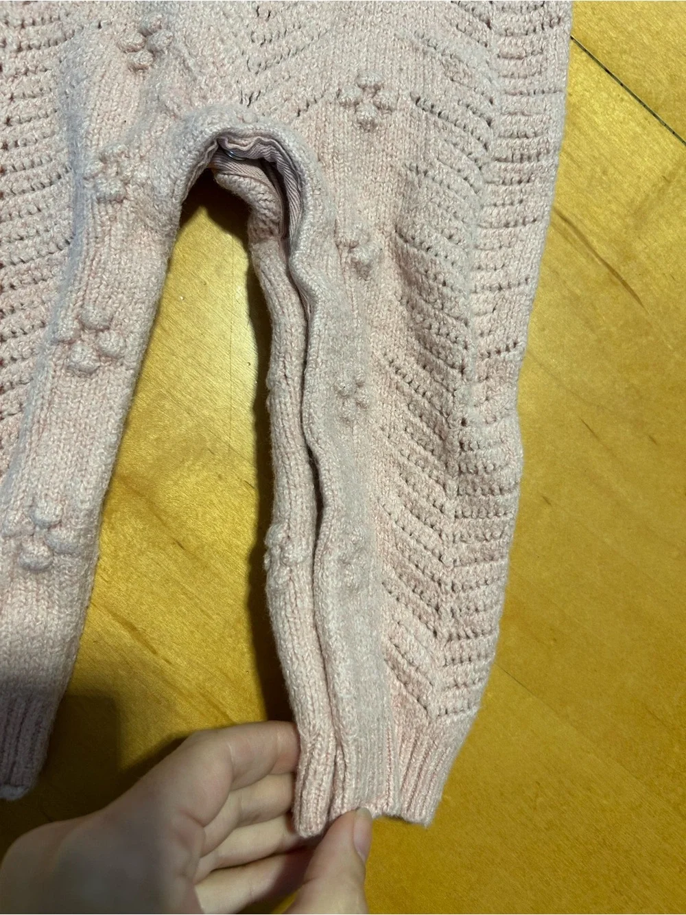 Old Navy Soft Pink Knit Ruffle-Shoulder One-Piece
